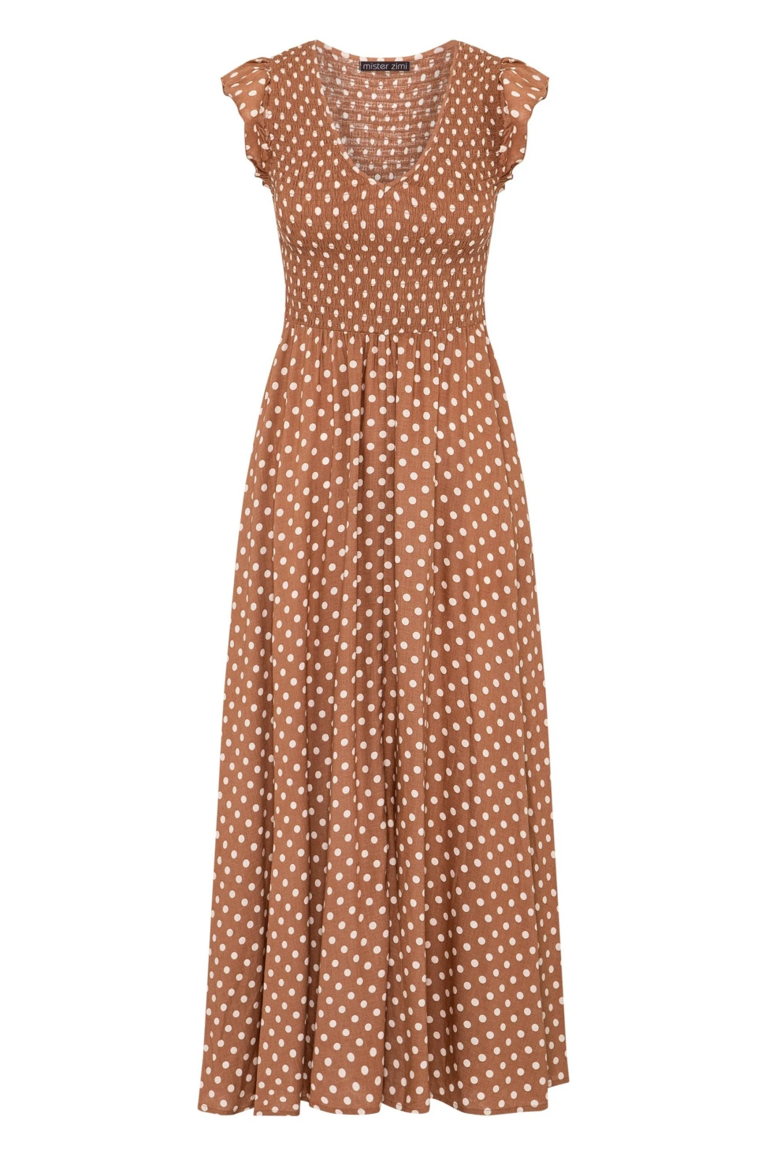 S21A Della Dress In Cinnamon Spot 8 S21A Della Dress In Cinnamon Spot
