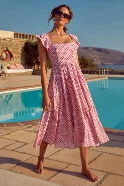 S21A Gabrielle Dress In Lychee Sale