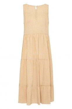 S21A Olivia Midi Dress In Sesame Gingham