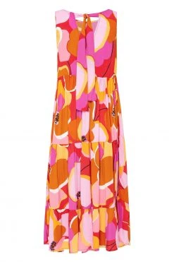 S21A Olivia Midi Tie Dress In Kea Sale