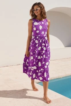 S21A Olivia Midi Tie Dress In Kos