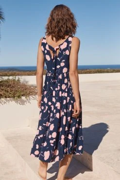 S21A Sale Olivia Midi Tie Dress In Rhodes