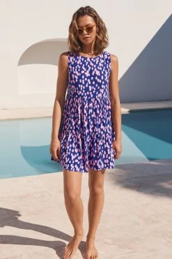 S21A Olivia Tie Dress In Azure Sale