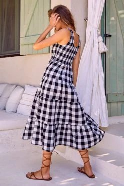 S21A Paris Dress In Granite Gingham Sale
