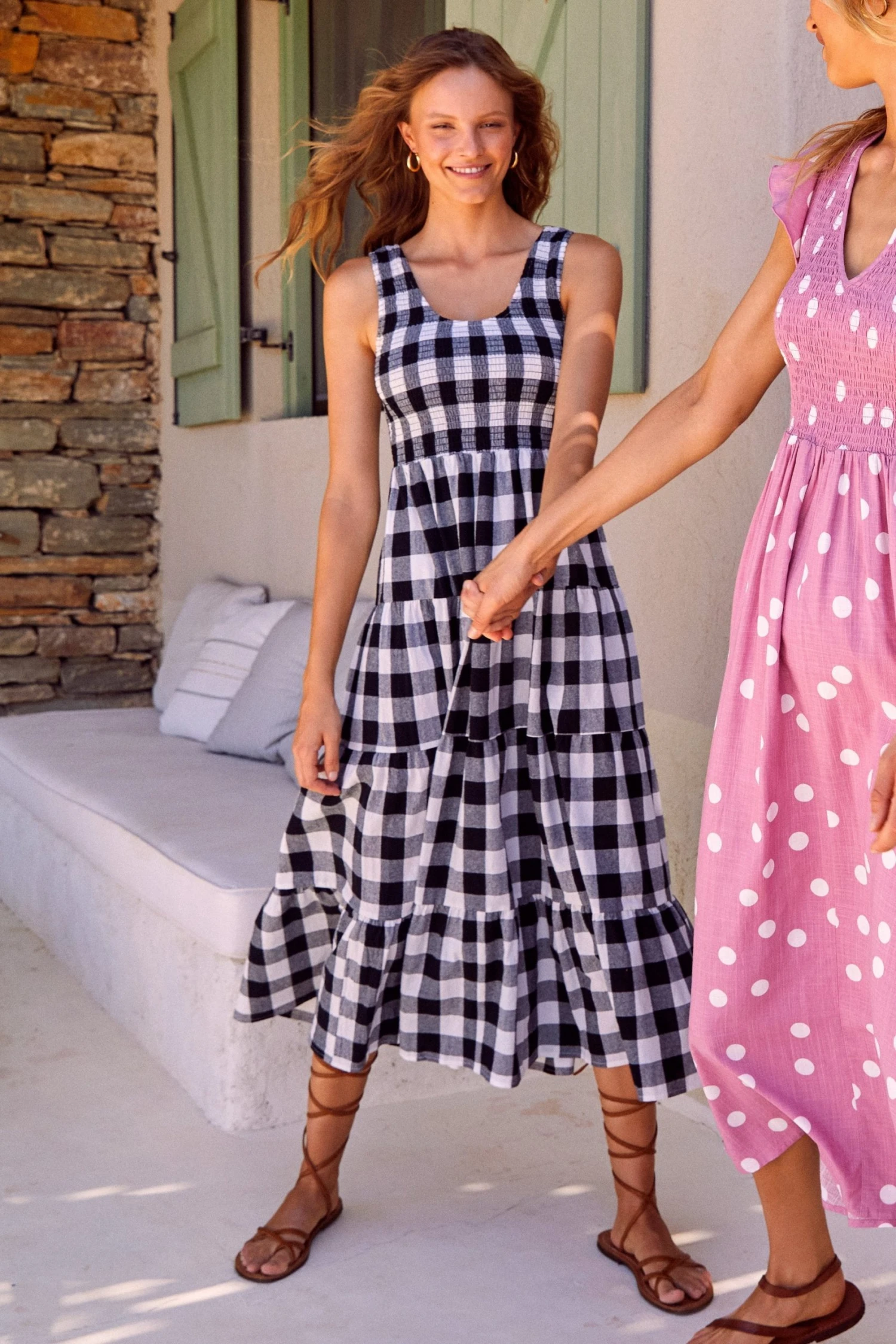 s21axa84x-mister-zimi-s21a-paris-dress-in-granite-gingham-5.jpg S21A Paris Dress In Granite Gingham Sale