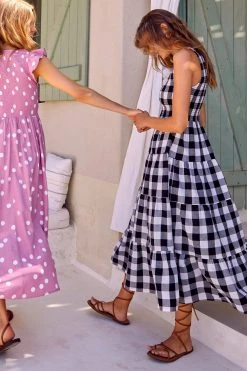 S21A Paris Dress In Granite Gingham Sale 7 S21A Paris Dress In Granite Gingham Sale