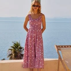 S21A Paris Dress In Rose Spot Sale