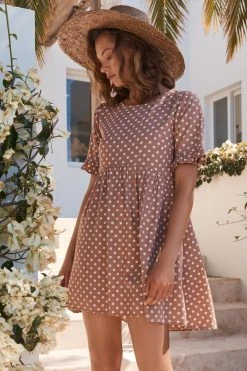 S21A Remi Dress In Cinnamon Spot