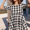 S21A Remi Dress In Granite Gingham Sale