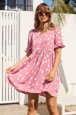 S21A Remi Dress In Rose Spot