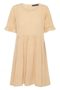 S21A Remi Dress In Sesame Gingham Sale