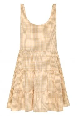 S21A Sale Winifred Mini Dress In Sesame Gingham