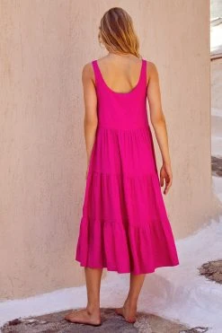 S21A Winifred Midi Dress In Berry