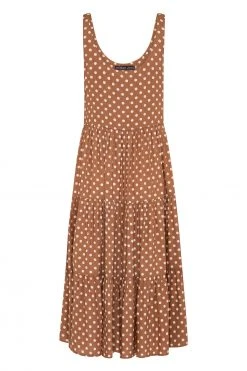S21A Winifred Midi Dress In Cinnamon Spot