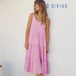 S21A Winifred Midi Dress In Lychee