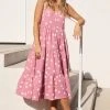 S21A Winifred Midi Dress In Rose Spot