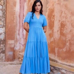 S21B Sale Cecile Summer Maxi Dress In Ocean