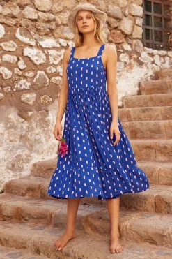 S21B Leah Midi Dress In Luna Rosa