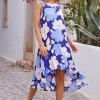 S21B Lillian Dress In Blue Camellia