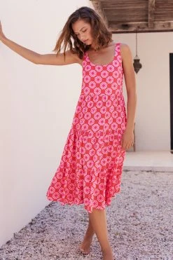 S21B Winifred Midi Dress In Daisy Chain