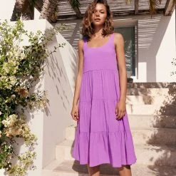 S21B Winifred Midi Dress In Iris