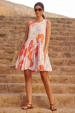 S21B Zoe Mini Dress In Pink Camellia Sale