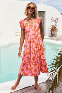 S21C Heidi Midi Dress In Costa Rica Sale