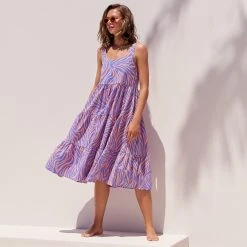 S21C Winifred Midi Dress In Mauritius Sale
