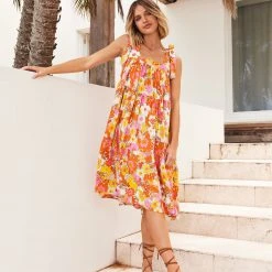 S21G Eliza Midi Dress In Havana