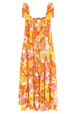 S21G Eliza Midi Dress In Havana