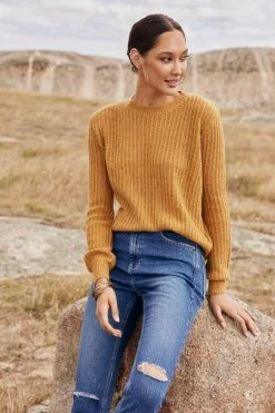 W22A Jane Jumper In Tumeric Tops