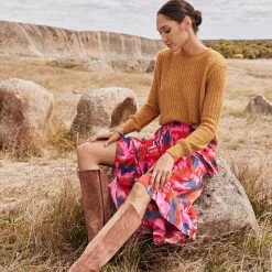 W22A Jane Jumper In Tumeric Tops