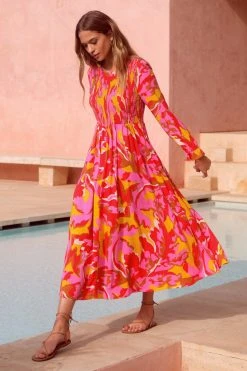 W22A Dahlia Dress In Saffron