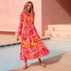 W22A Dahlia Dress In Saffron