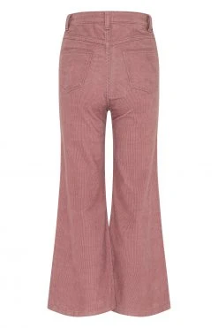 W22A Drew Cropped Flares In Pink Corduroy