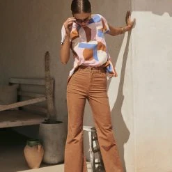 W22A Denim Drew Flares In Mustard Corduroy 11 W22A Denim Drew Flares In Mustard Corduroy