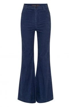 W22A Denim Drew Flares In Teal Corduroy