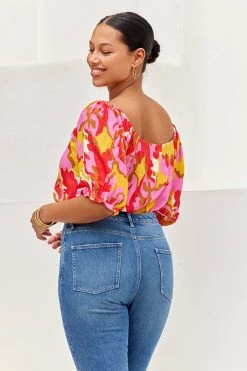 W22A Elodie Top In Saffron Tops