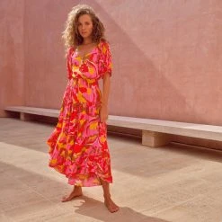 W22A Elodie Top In Saffron Tops