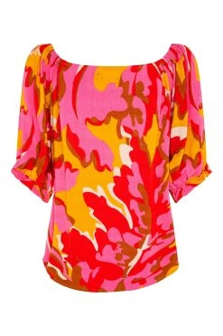 W22A Elodie Top In Saffron Tops