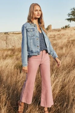 W22A Freya Jacket In Mid Blue Denim Tops