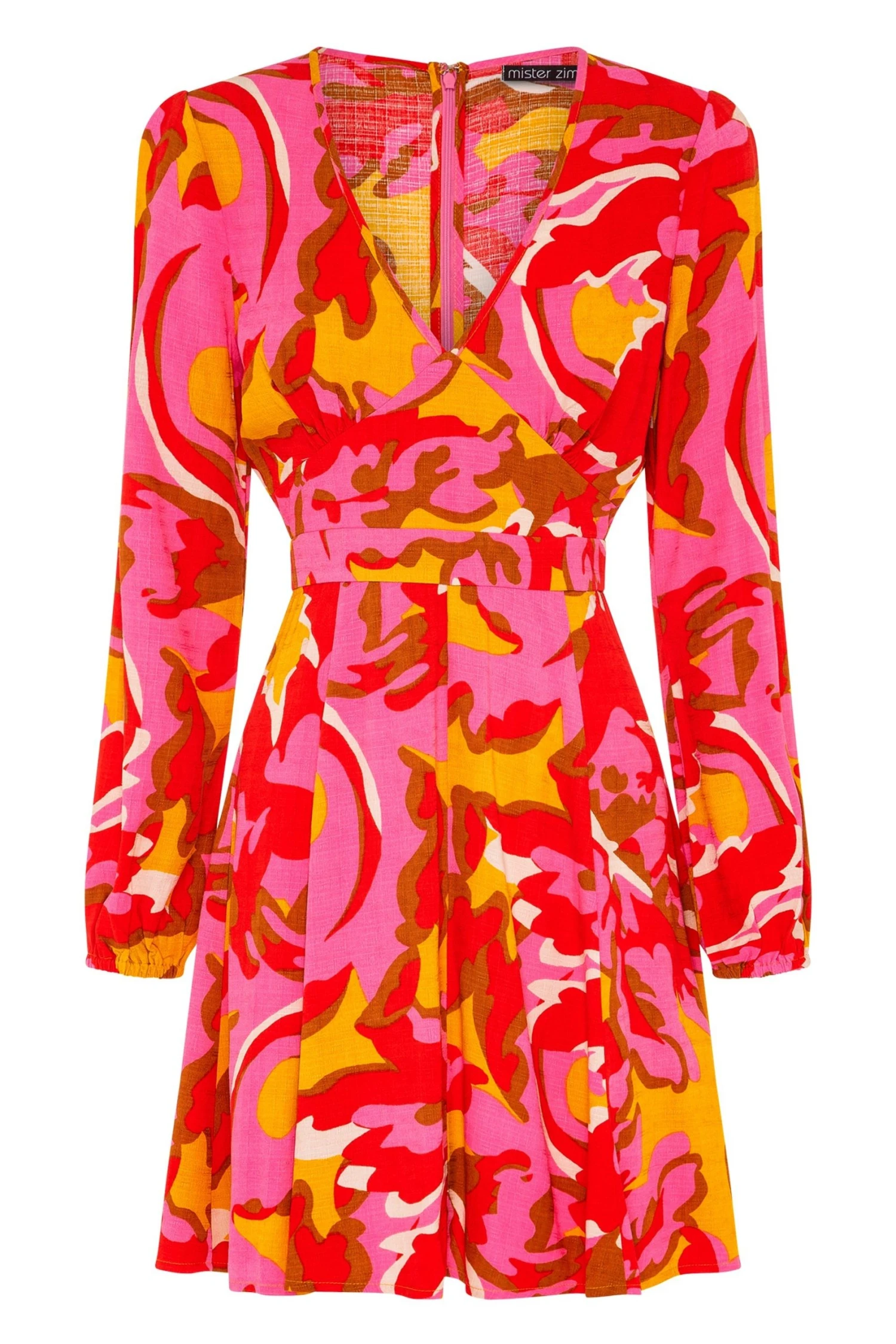 w22axb52x-mister-zimi-w22a-giselle-mini-dress-in-saffron-ghost-1.jpg W22A Giselle Mini Dress In Saffron