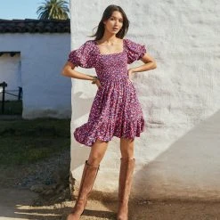 W22A Keira Mini Dress In River Birch Dresses