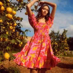 W22A Keira Mini Dress In Saffron Dresses