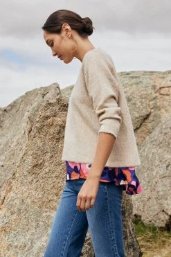 W22C Milla Jumper In Oatmeal Tops