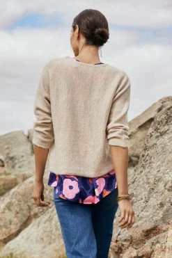 W22C Milla Jumper In Oatmeal Tops