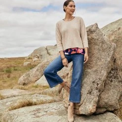 W22C Milla Jumper In Oatmeal Tops