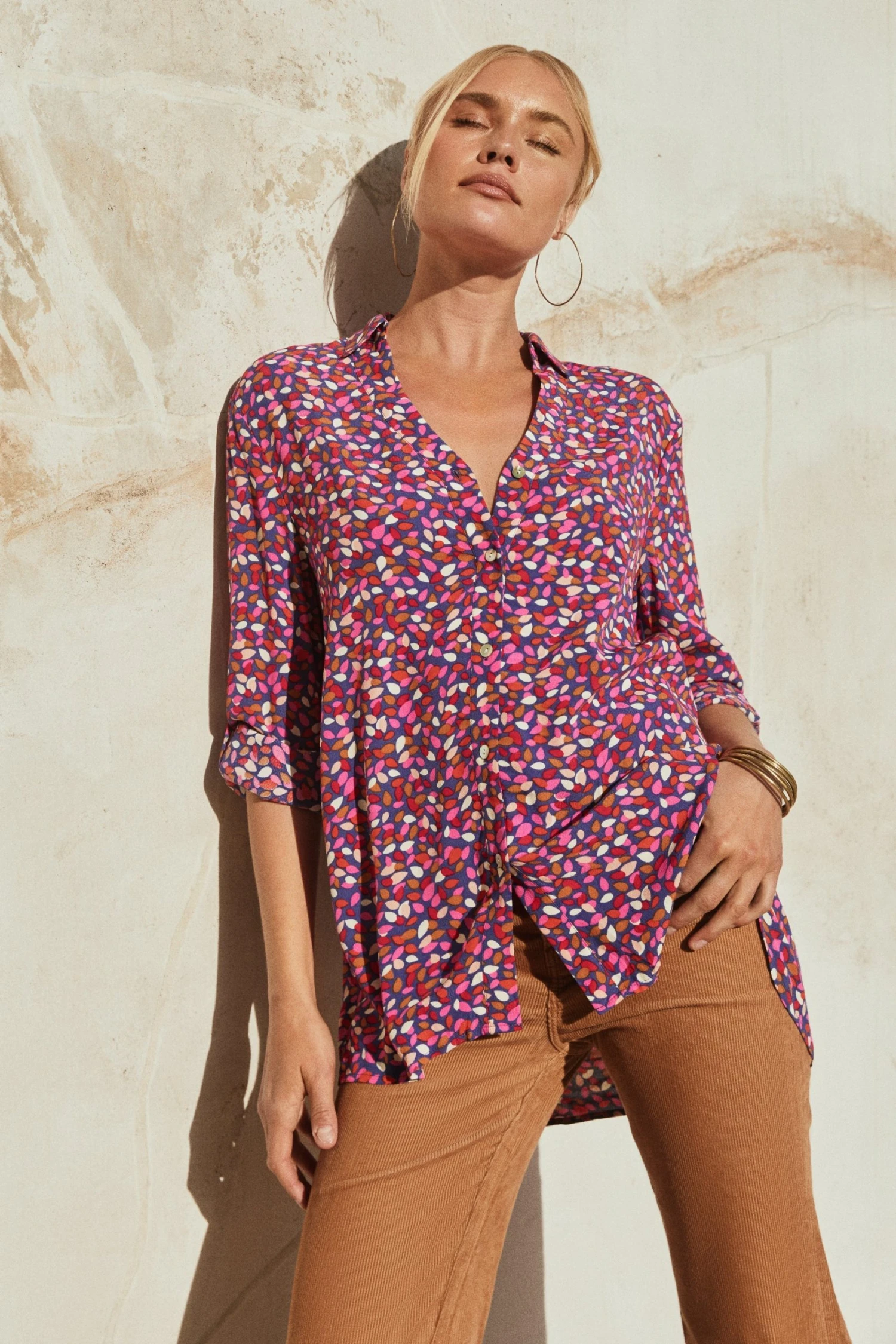 W22A Tops Phoebe Shirt In River Birch 5 W22A Tops Phoebe Shirt In River Birch