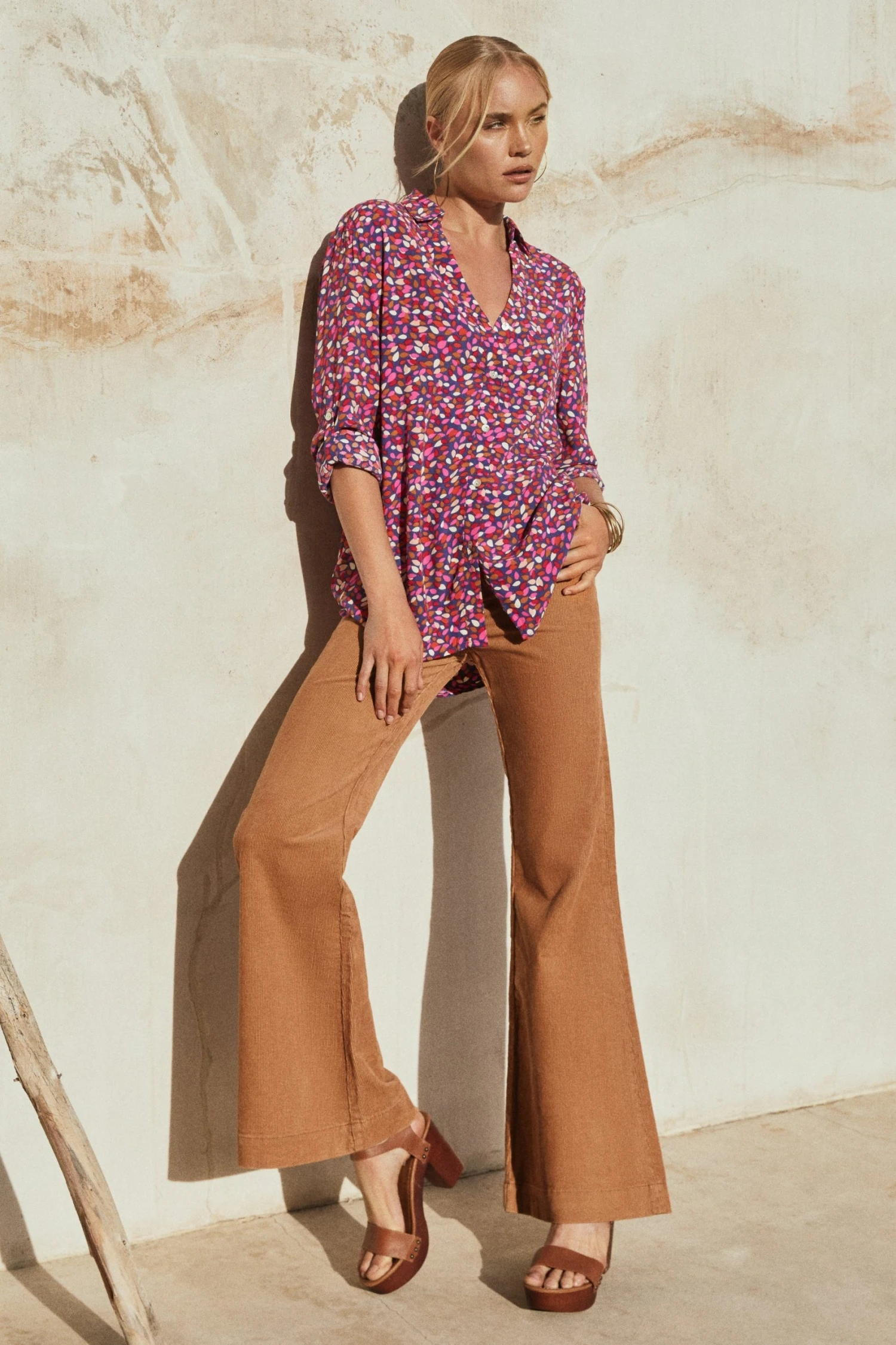 W22A Tops Phoebe Shirt In River Birch 7 W22A Tops Phoebe Shirt In River Birch