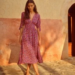 W22A Saskia Dress In River Birch Dresses